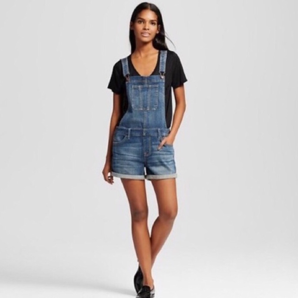 Mossimo small denim-shorts overalls!